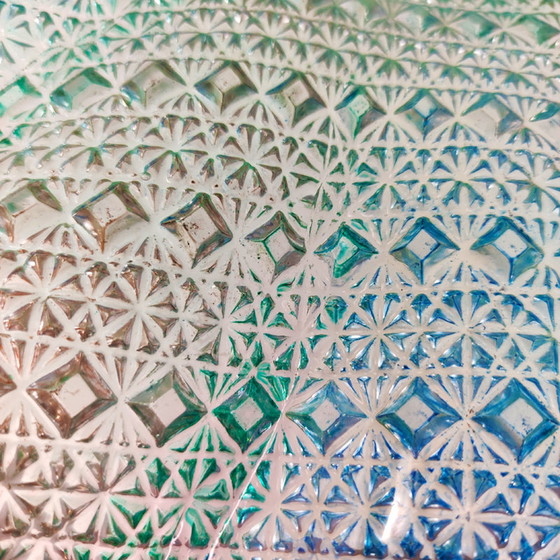 Image 1 of Erling Torvits Big Blue, Pink und Green Herzstück aus Muranoglas