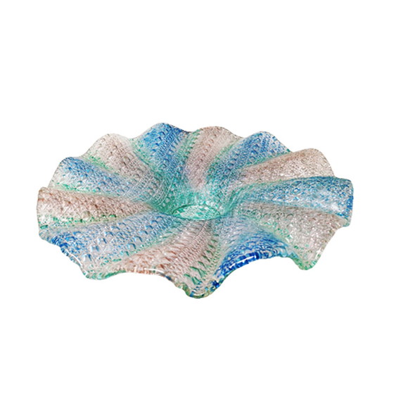 Image 1 of Erling Torvits Big Blue, Pink und Green Herzstück aus Muranoglas