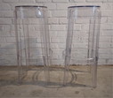 2 x Kartell Charles Ghost Hocker von Philippe Starck
