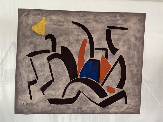 Image 1 of Toon Kelder Siebdruck auf Baumwollleinen