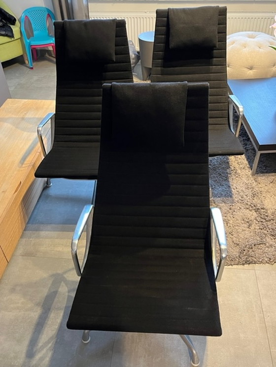 Image 1 of Alu Lounge Chair L von Eames für Herman Miller, 1970er, 3er Set