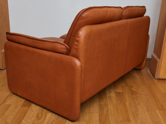 Image 1 of 2x De Sede DS 61 Ledersofas Cognac