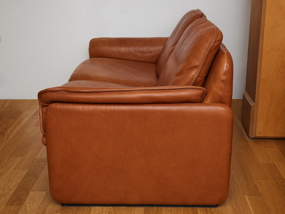 Image 1 of 2x De Sede DS 61 Ledersofas Cognac