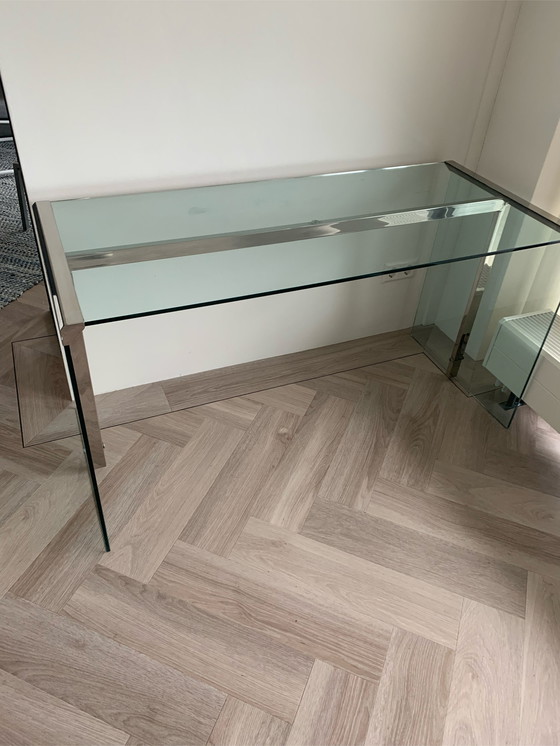 Image 1 of Design Schreibtisch aus Glas - Beistelltisch