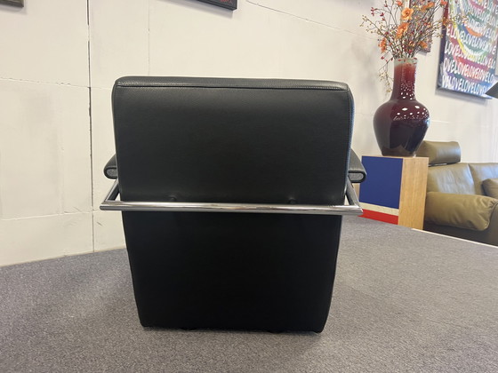 Image 1 of Leolux Scylla Sessel Design aus schwarzem Leder