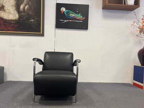 Image 1 of Leolux Scylla Sessel Design aus schwarzem Leder