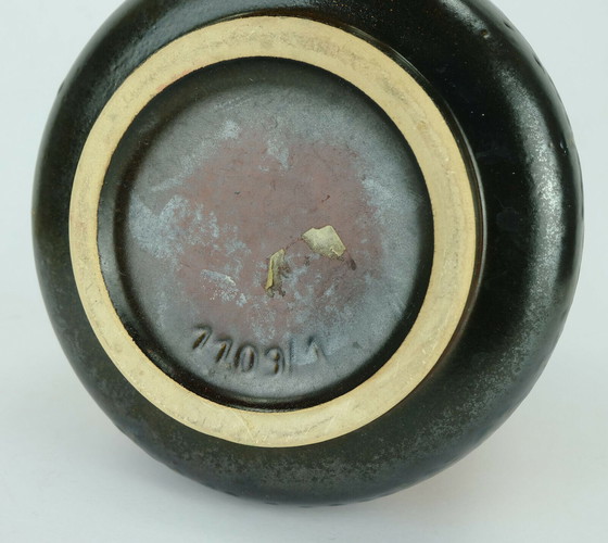 Image 1 of große Keramikvase Modell-Nr. 1109/1 Bernstein mit verschiedenen Rot- und Brauntönen