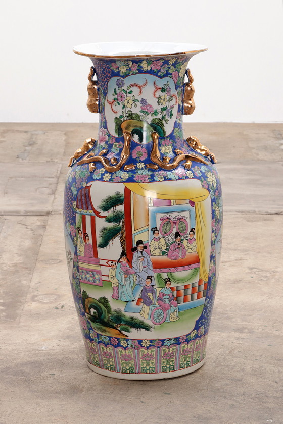 Image 1 of Alte chinesische handbemalte Keramik , 1920