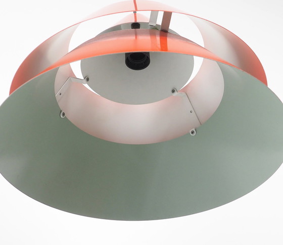 Image 1 of Fog & Morup Zone Hängelampe rot, 1960er Jahre