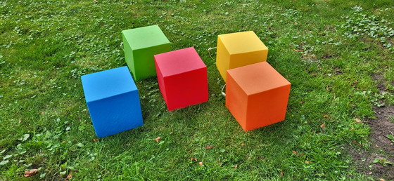 Image 1 of 5x Heico Midcentury Würfellampen