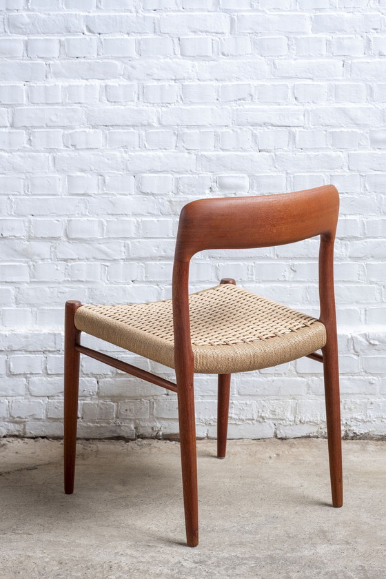 Image 1 of 4x Niels Møller Modell 75 in Teak, 1960er Jahre Dänemark