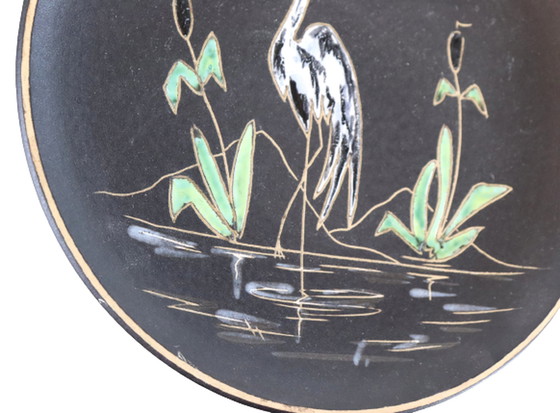 Image 1 of Ruscha Wandteller 'Reiher' Vintage