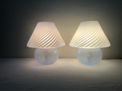 2x Vintage Pilzlampe