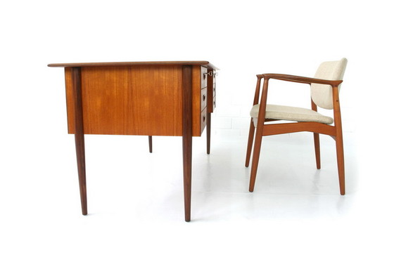 Image 1 of Peter Hvidt, Orla Mølgaard Nielsen Teak Writing Desk / Schreibtisch, Denmark 1960s