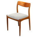 6x Teak and Wool Dining Chairs by Johannes Andersen for Uldum