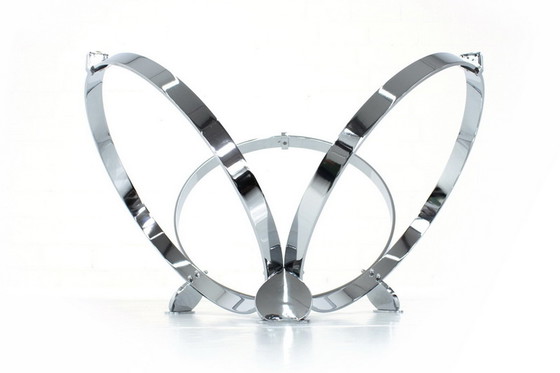 Image 1 of Knut Hesterberg Space-Age Chrome Ring Coffee Table / Couchtisch