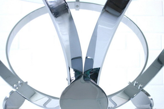 Image 1 of Knut Hesterberg Space-Age Chrome Ring Coffee Table / Couchtisch