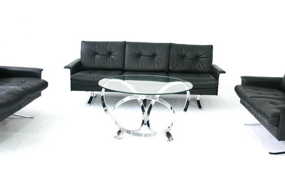 Image 1 of Knut Hesterberg Space-Age Chrome Ring Coffee Table / Couchtisch