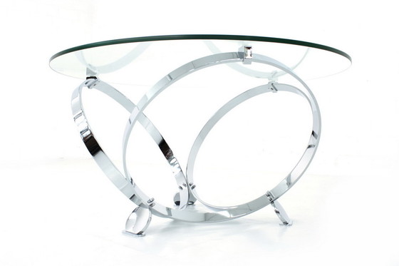 Image 1 of Knut Hesterberg Space-Age Chrome Ring Coffee Table / Couchtisch