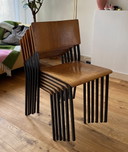 6x MH Stalmobler Mid century Stapelstühle