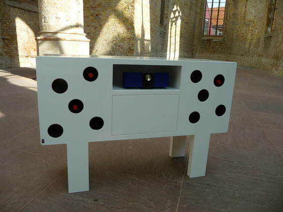 Image 1 of Design-Weinschrank Hochglanz weiß