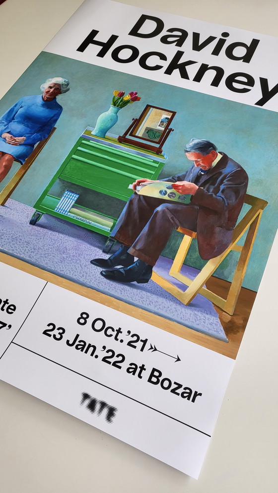 Image 1 of David Hockney - Tentoonstellingsaffiche - Werke aus der Tate