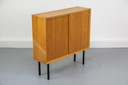 Small Oak Cabinet with sliding doors, 1960s