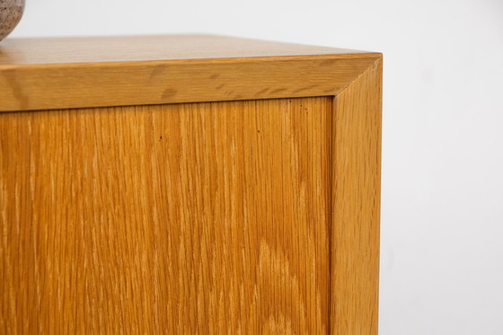 Image 1 of Small Oak Cabinet with sliding doors, 1960s