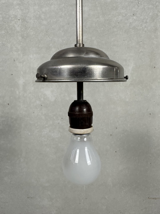 Image 1 of Rosa marmorierte Opalin-Hängelampe im Art-Deco-Stil