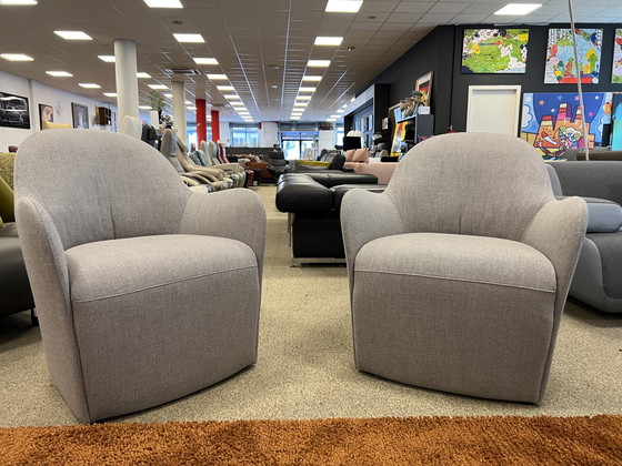 Image 1 of 2x Gelderland Solid Chair Sessel grau