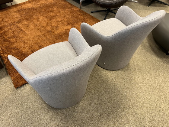 Image 1 of 2x Gelderland Solid Chair Sessel grau