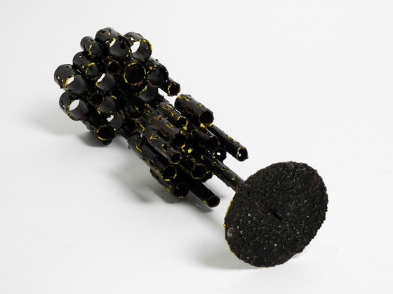 Image 1 of Marcello Fantoni brutalistischer Kerzenhalter aus Eisen aus den 1950er Jahren