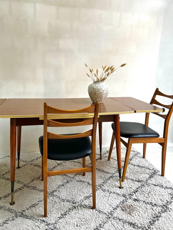 Image 1 of 1950er ausziehbarer höhenverstellbarer Tisch Hornitex Vierhaus Tische