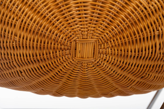 Image 1 of Set aus 2 Loungesesseln aus Korbgeflecht und Chrom , 1970er Jahre