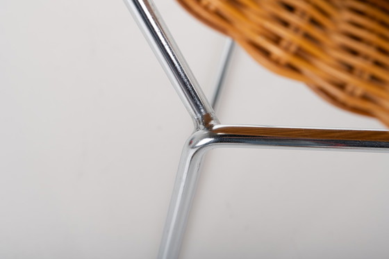 Image 1 of Set aus 2 Loungesesseln aus Korbgeflecht und Chrom , 1970er Jahre