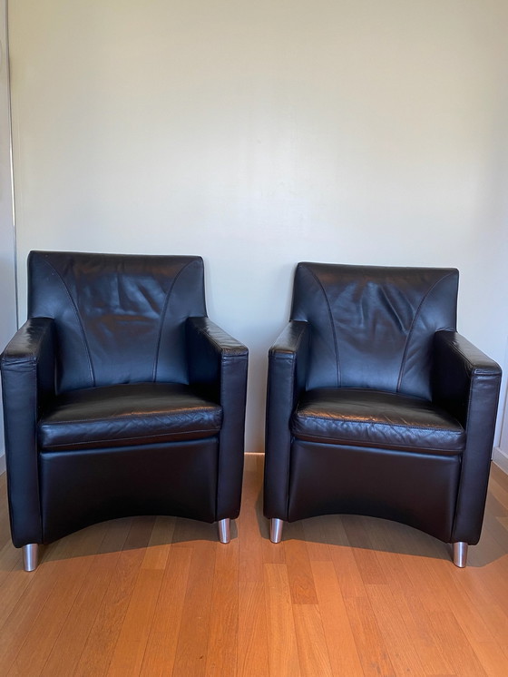 Image 1 of Leolux Dolcinea schwarzes Leder