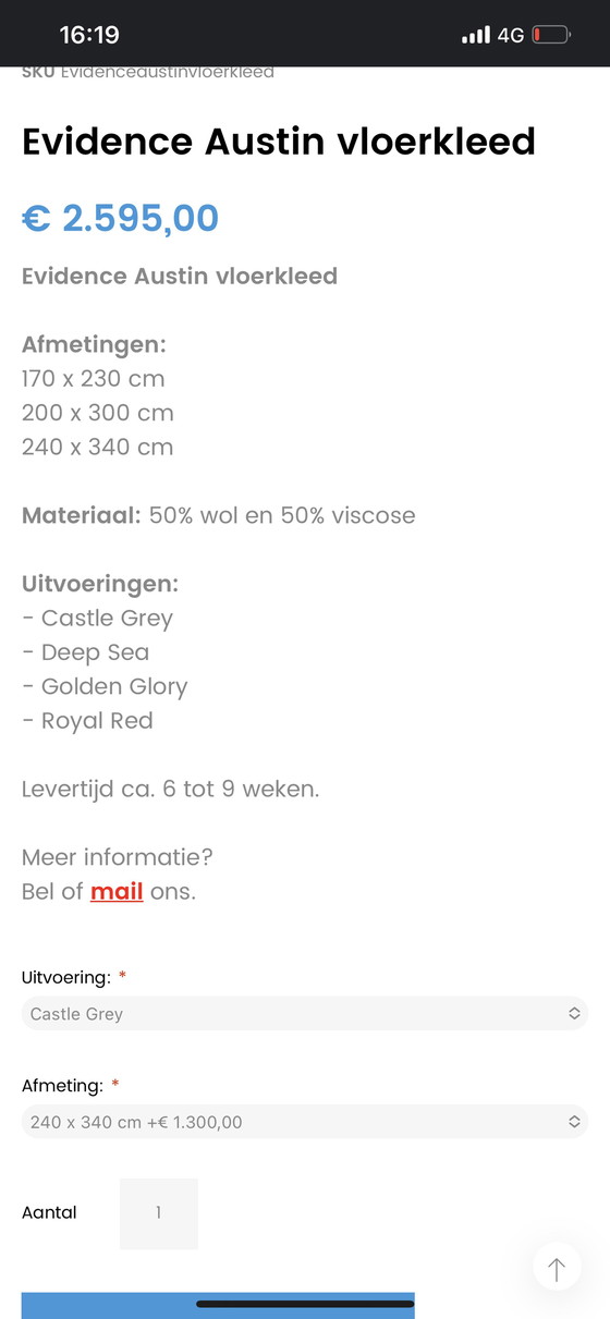 Image 1 of Leolux Evidence Austen-Teppich