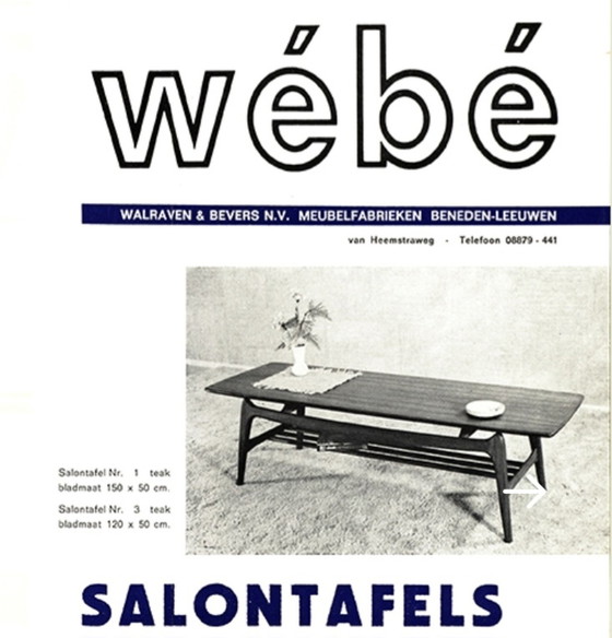 Image 1 of Vintage Couchtisch Louis van Teeffelen für Wébé