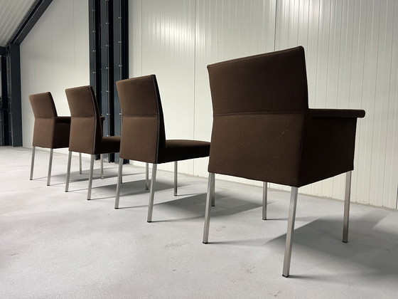 Image 1 of 4 Bert plantagie Groove Esszimmerstühle braun Wolle Stoff