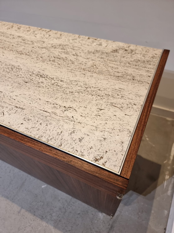 Image 1 of Etienne Fermigier Sideboard mit Travertinplatte