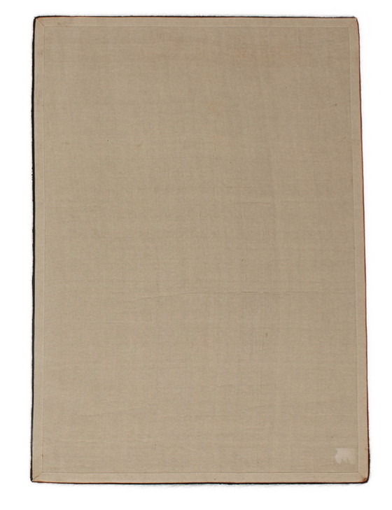 Image 1 of House of Rugs - Teppich mit schwarzen Quadraten