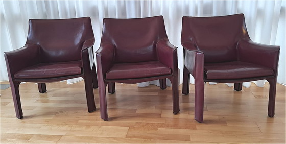Image 1 of 3x Cassina Mario Bellini CAB 414 Sessel