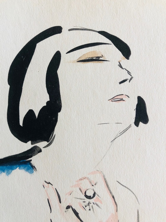 Image 1 of Kees van Dongen 1925 Pochoir "Prière"