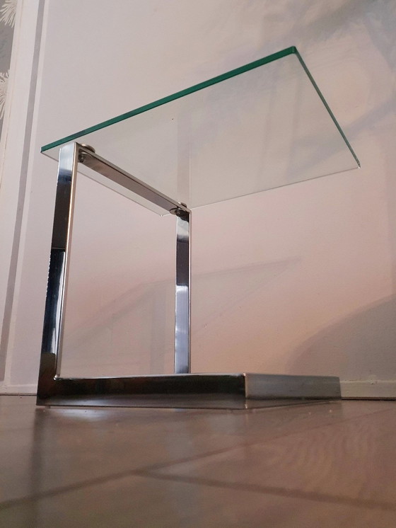 Image 1 of Gebra Designtisch starkes Glas & Stahl