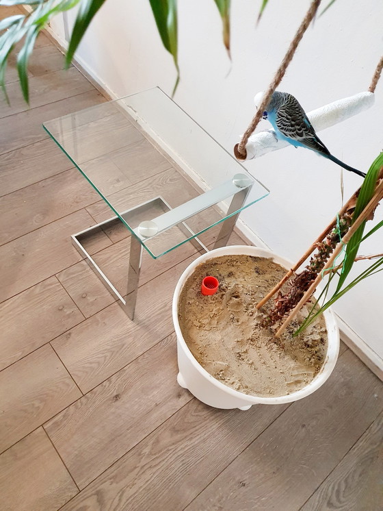 Image 1 of Gebra Designtisch starkes Glas & Stahl