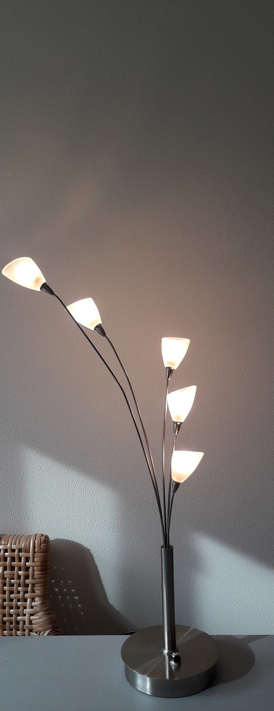 Image 1 of Jan des Bouvrie Tischleuchte silberfarben