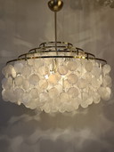 Capiz Hängeleuchter Perlmuschel Lampe XL