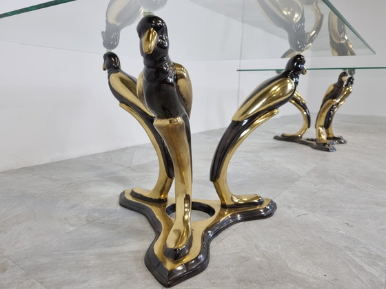 Image 1 of Paar Vogel-Couchtische aus Messing, 1970er Jahre