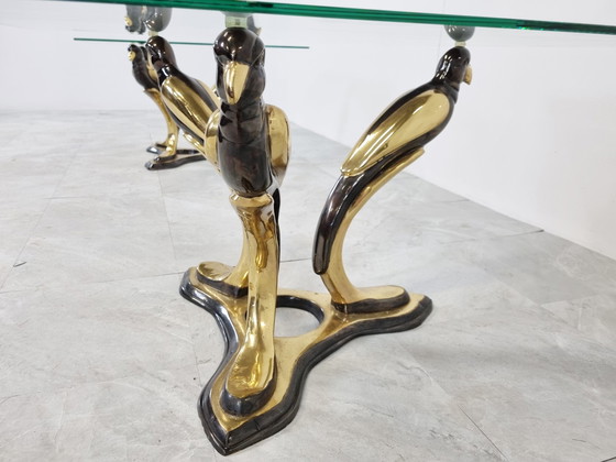 Image 1 of Paar Vogel-Couchtische aus Messing, 1970er Jahre