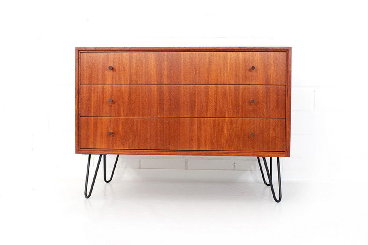 Mid Century Teak Sideboard, Kommode der Oldenburger Möbelwerkstätten